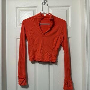 Lululemon athletica its rulu run cropped half zip size 2 vvvguc